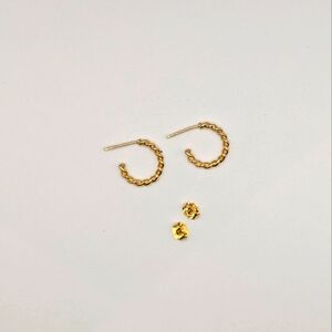 SECOND pair - Gold Twist hoop earrings